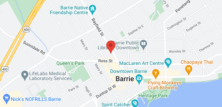 map of 98 BAYFIELD Street